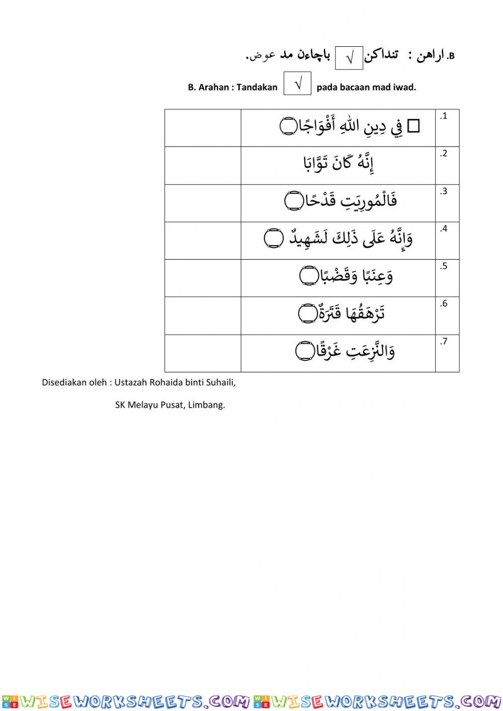 worksheet