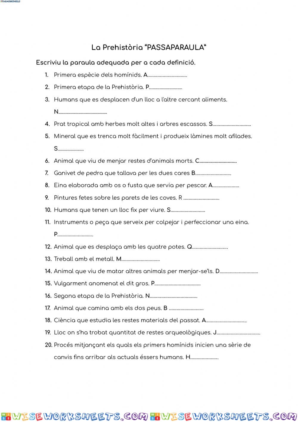 worksheet