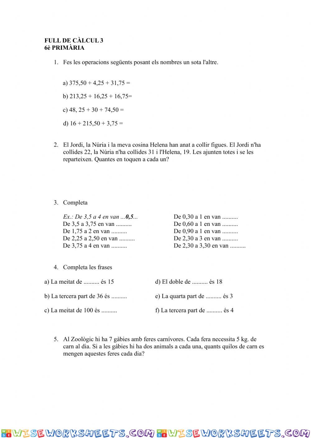 worksheet