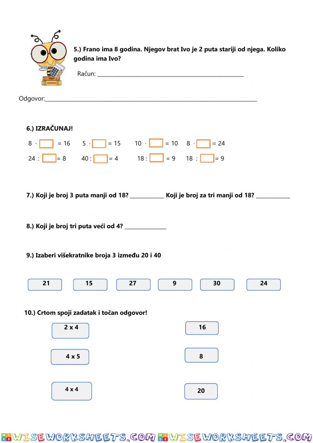 worksheet