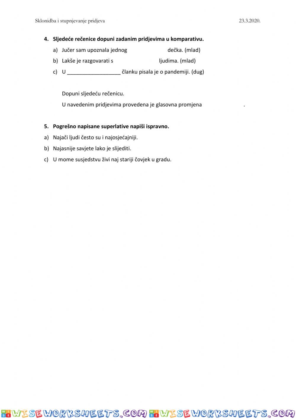 worksheet