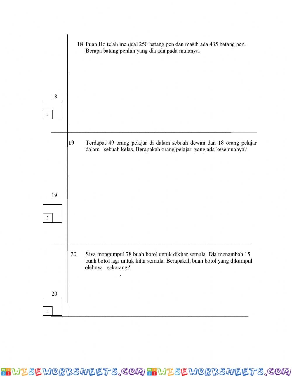 worksheet