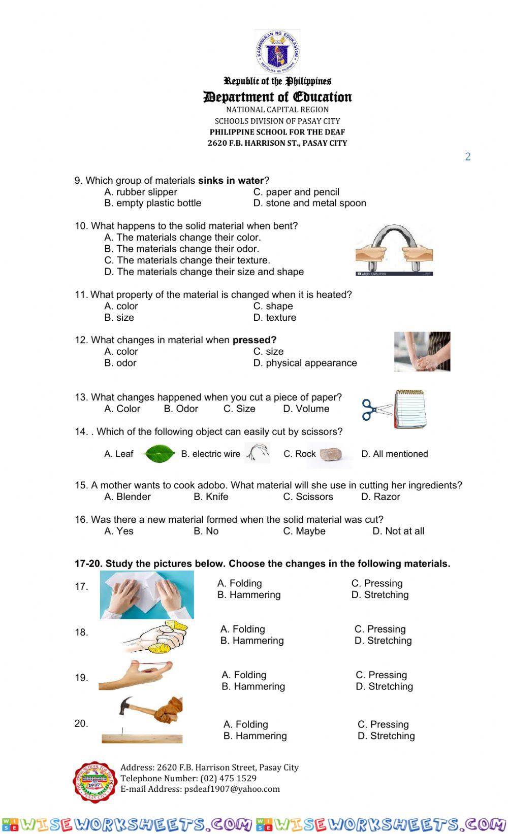 worksheet