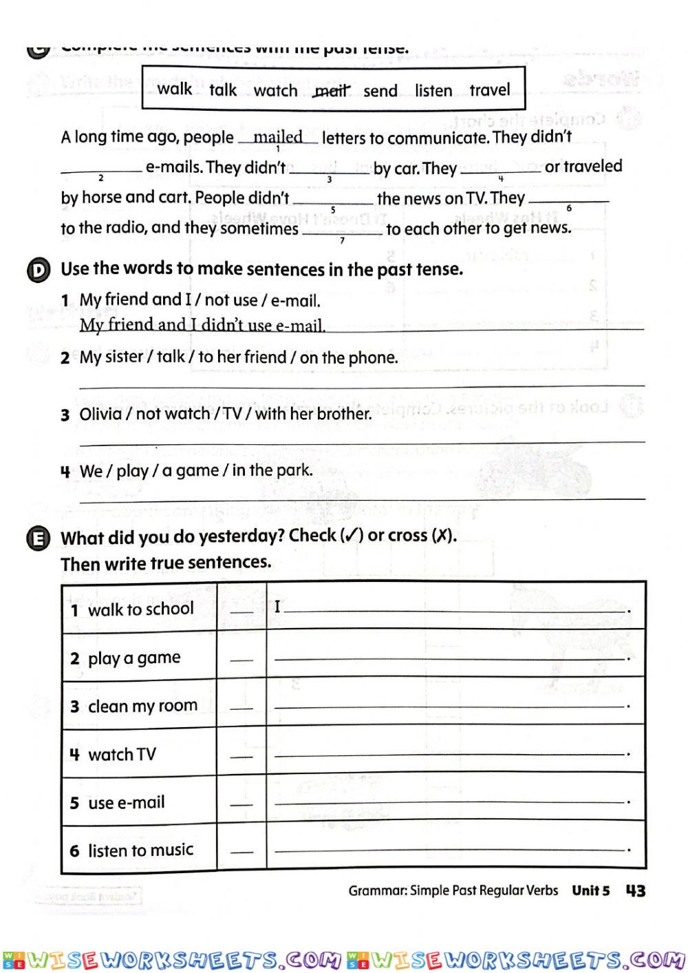 worksheet