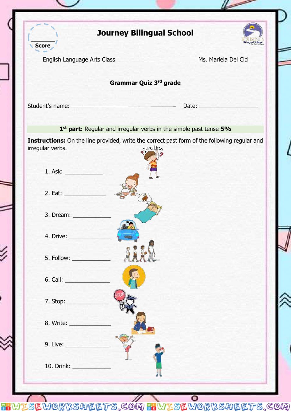 Verbs in past and plural nouns