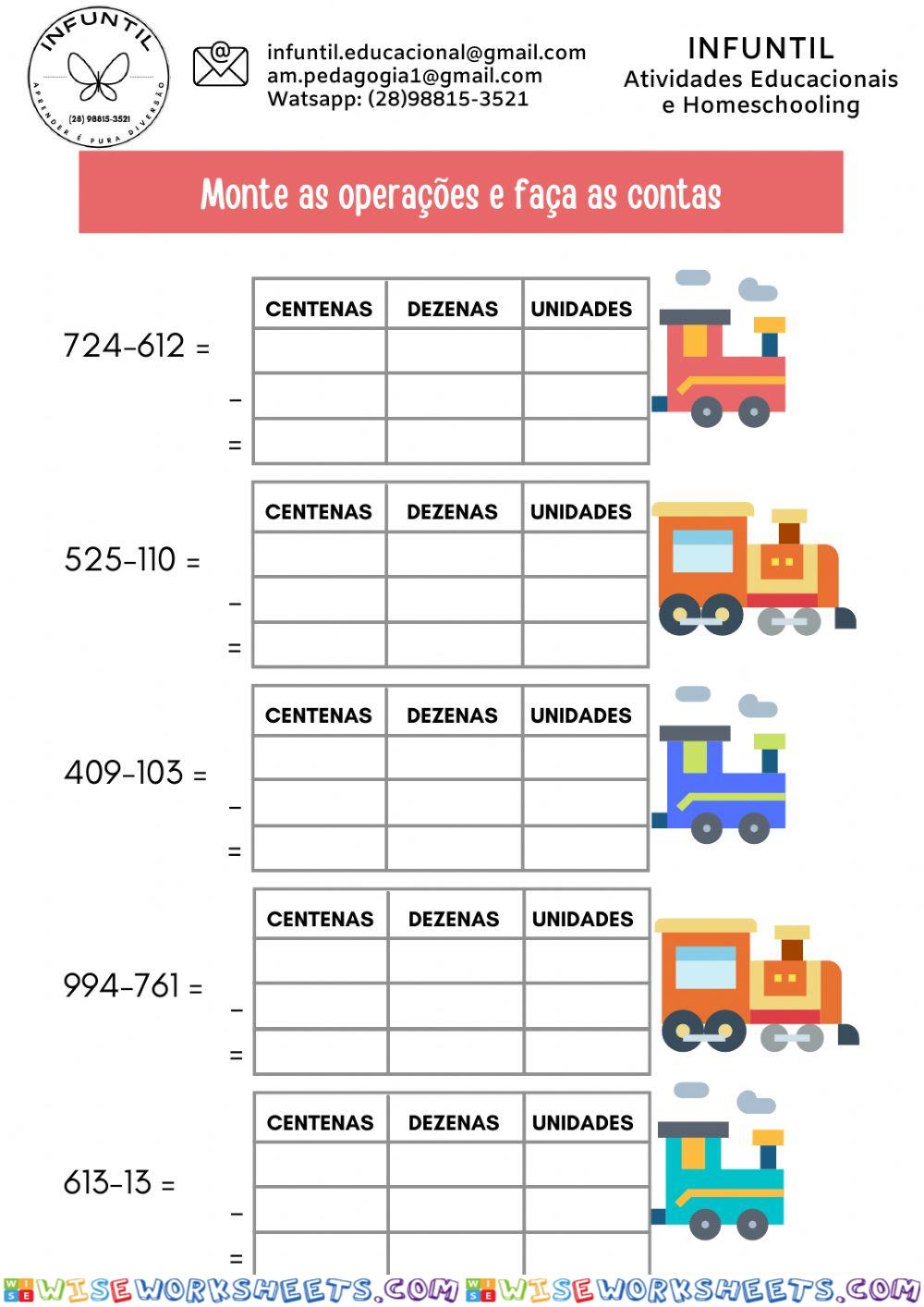 Organize e faça as contas