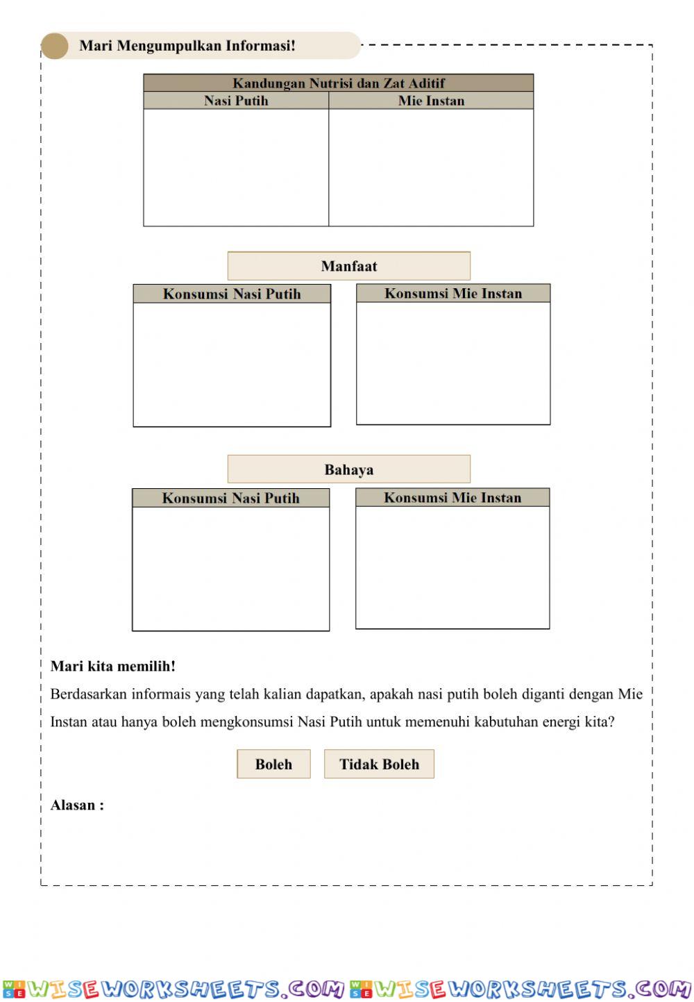 worksheet