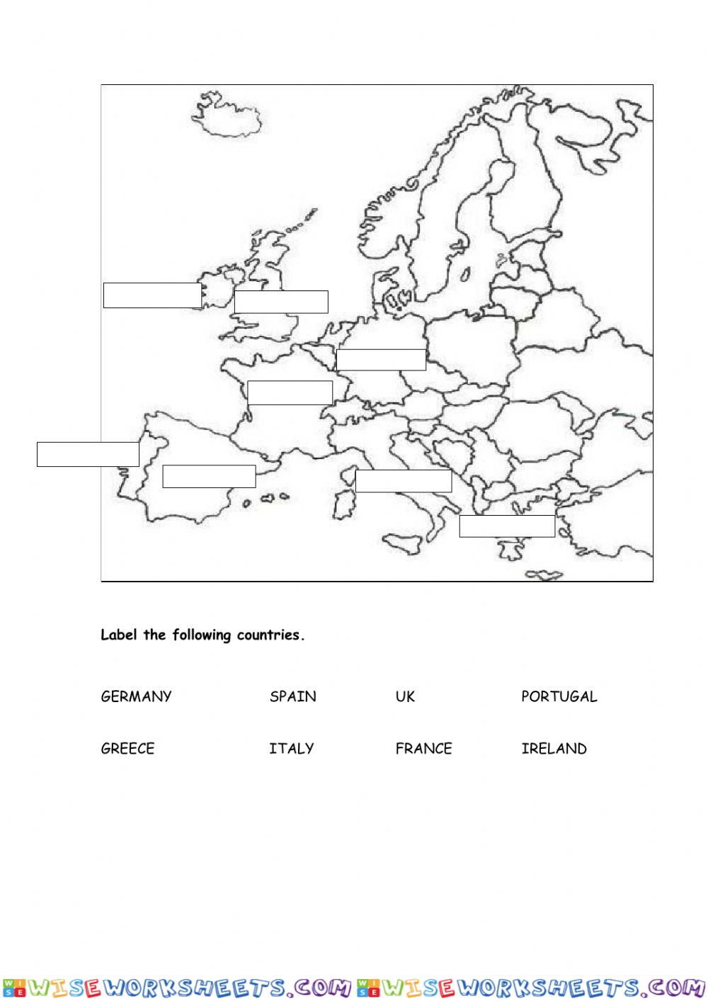 Political map of Europe