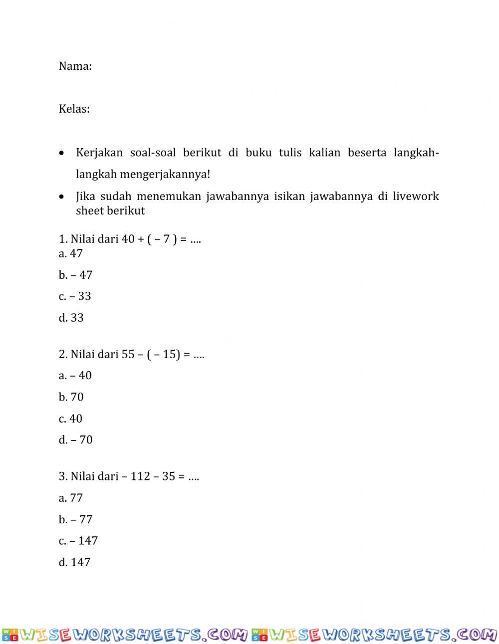 Tugas Matematika