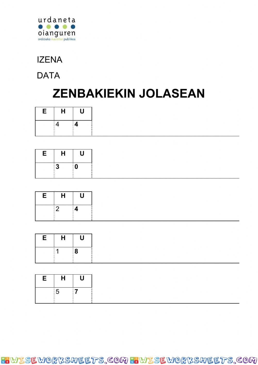 worksheet