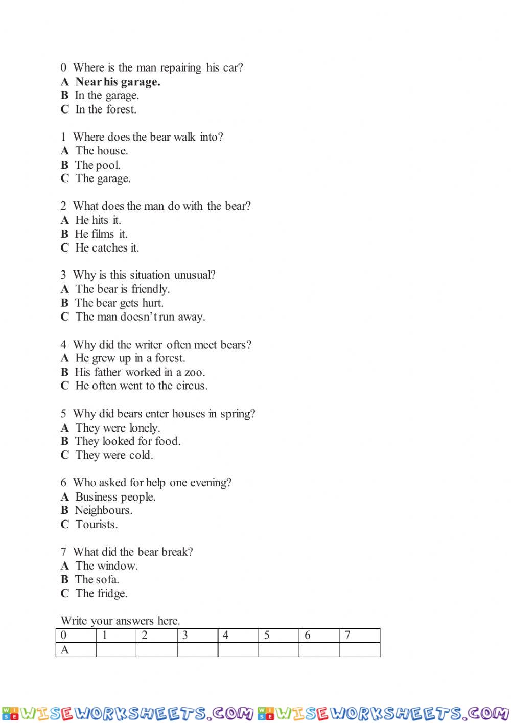 worksheet