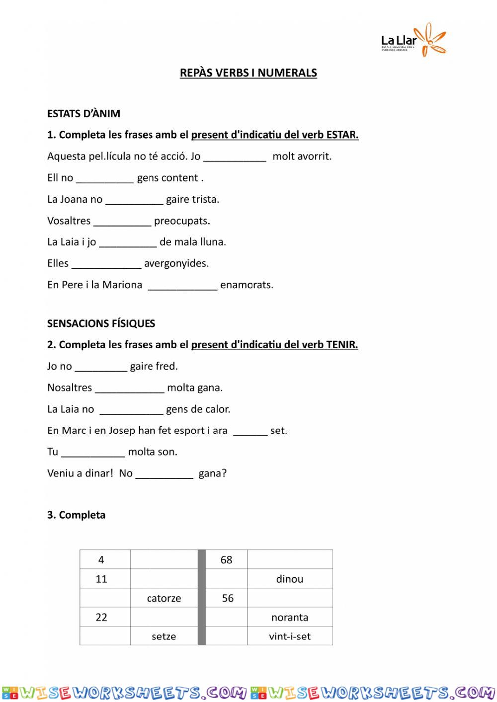 worksheet