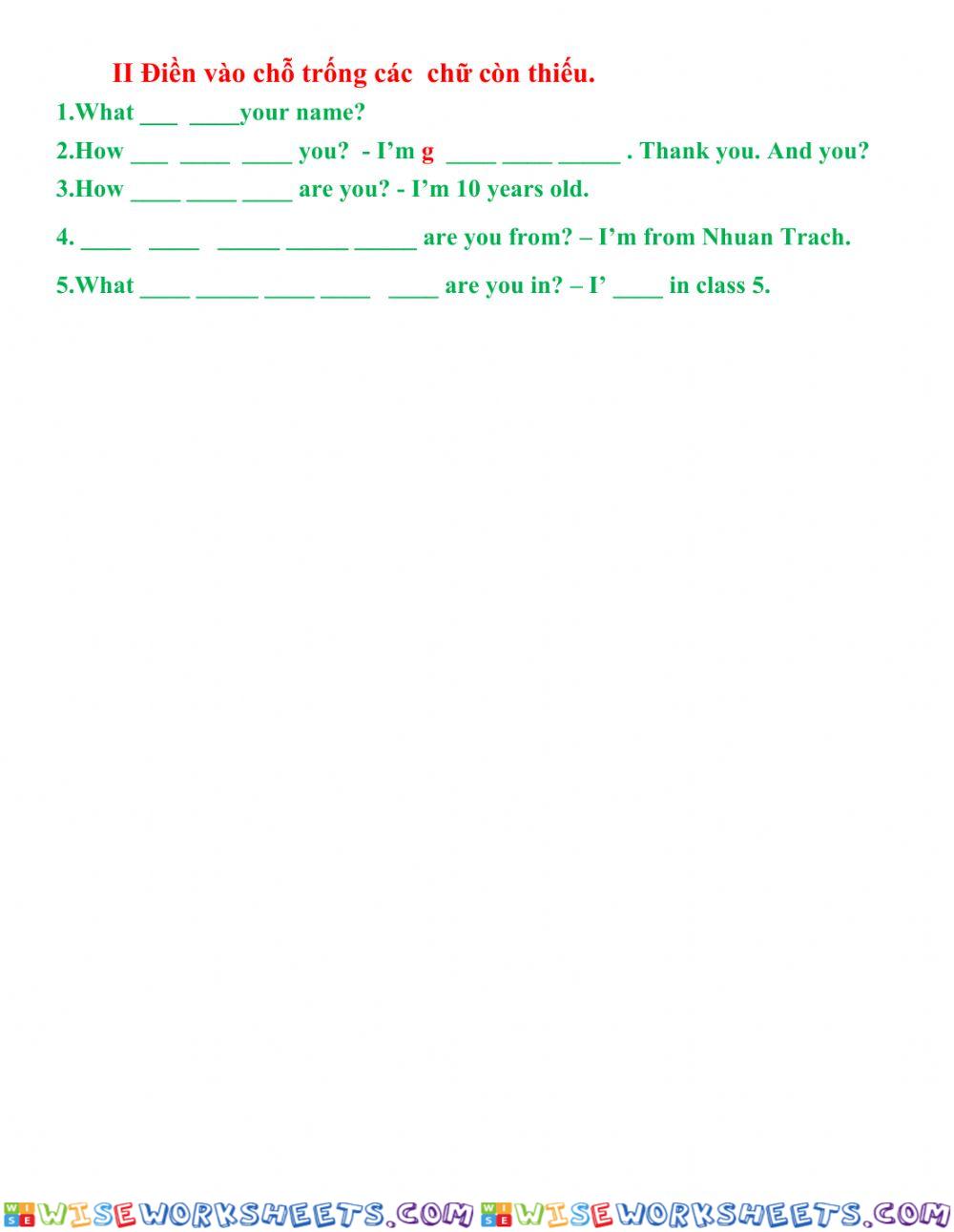 worksheet
