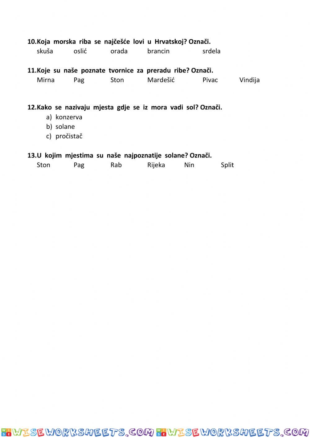 worksheet