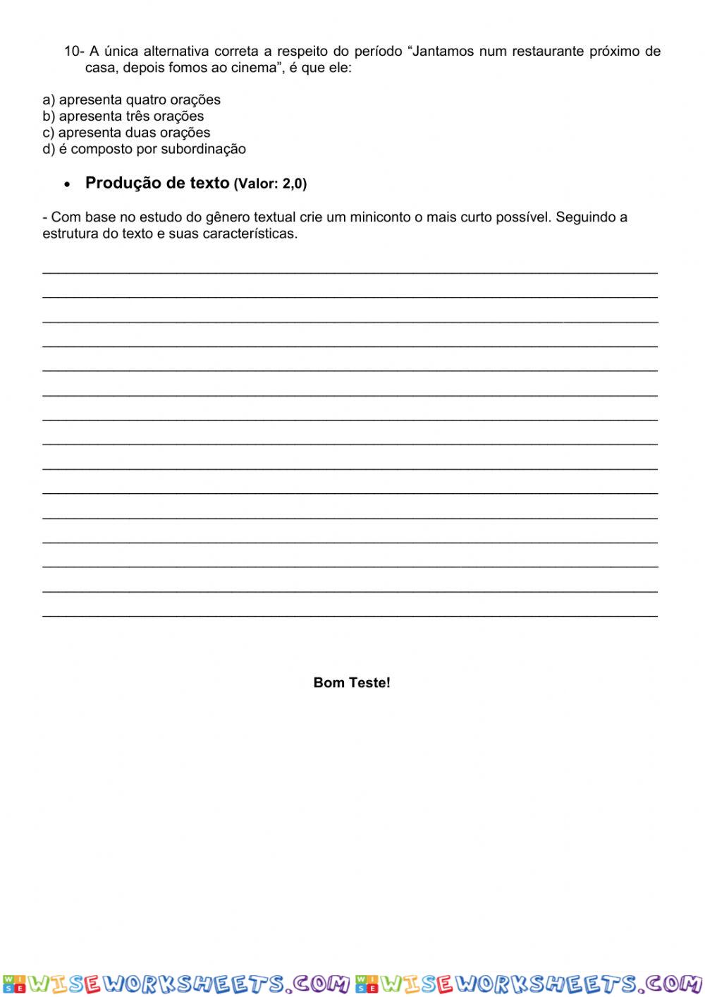 worksheet