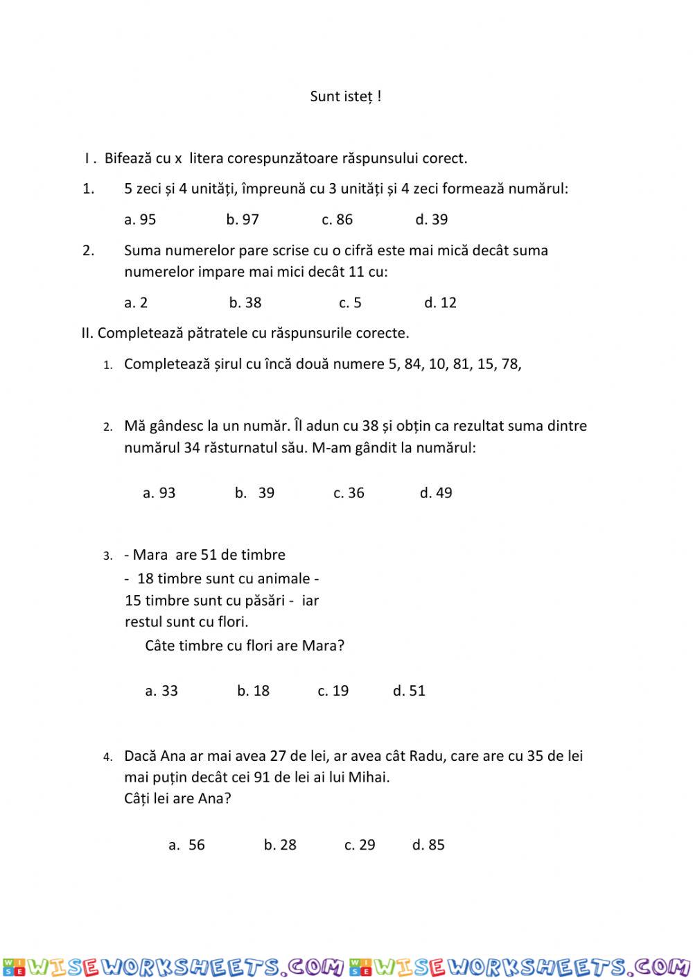 worksheet