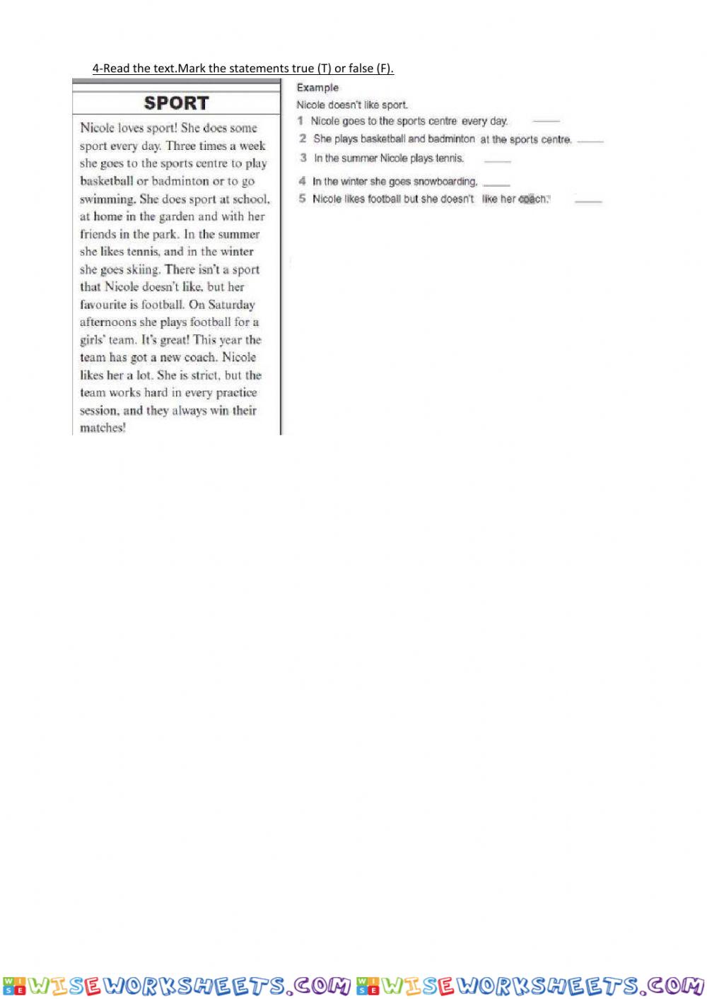 worksheet