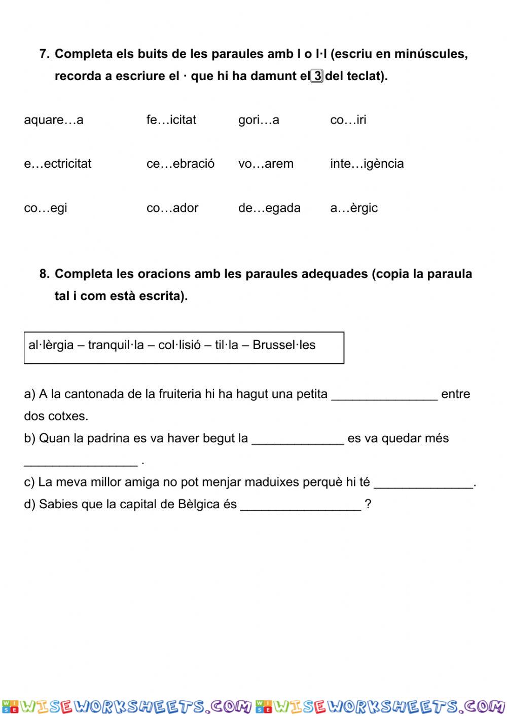 worksheet