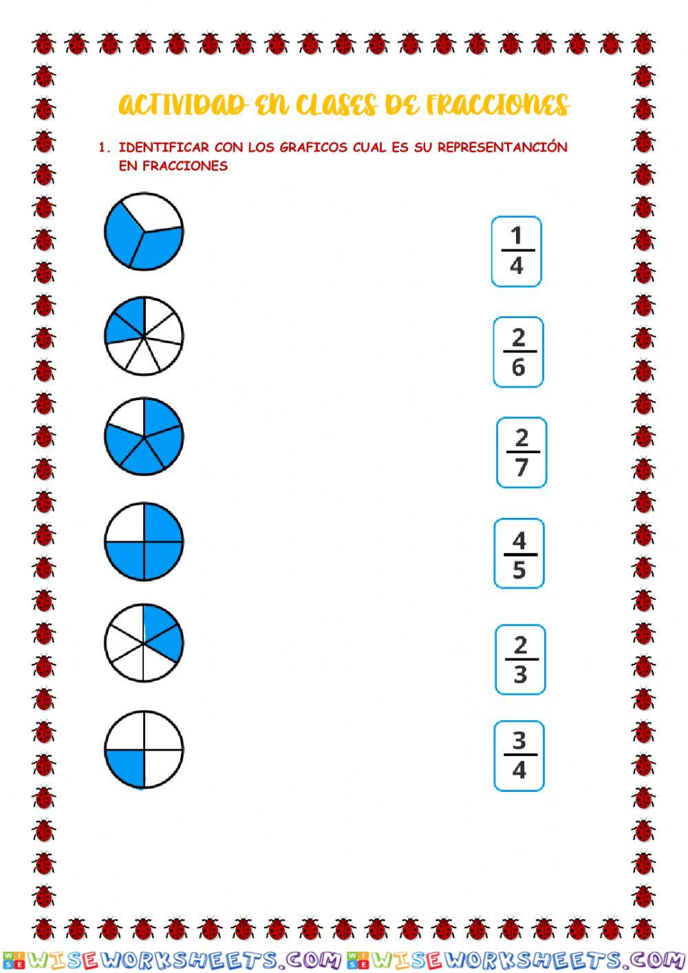 Ejercicios de fracciones