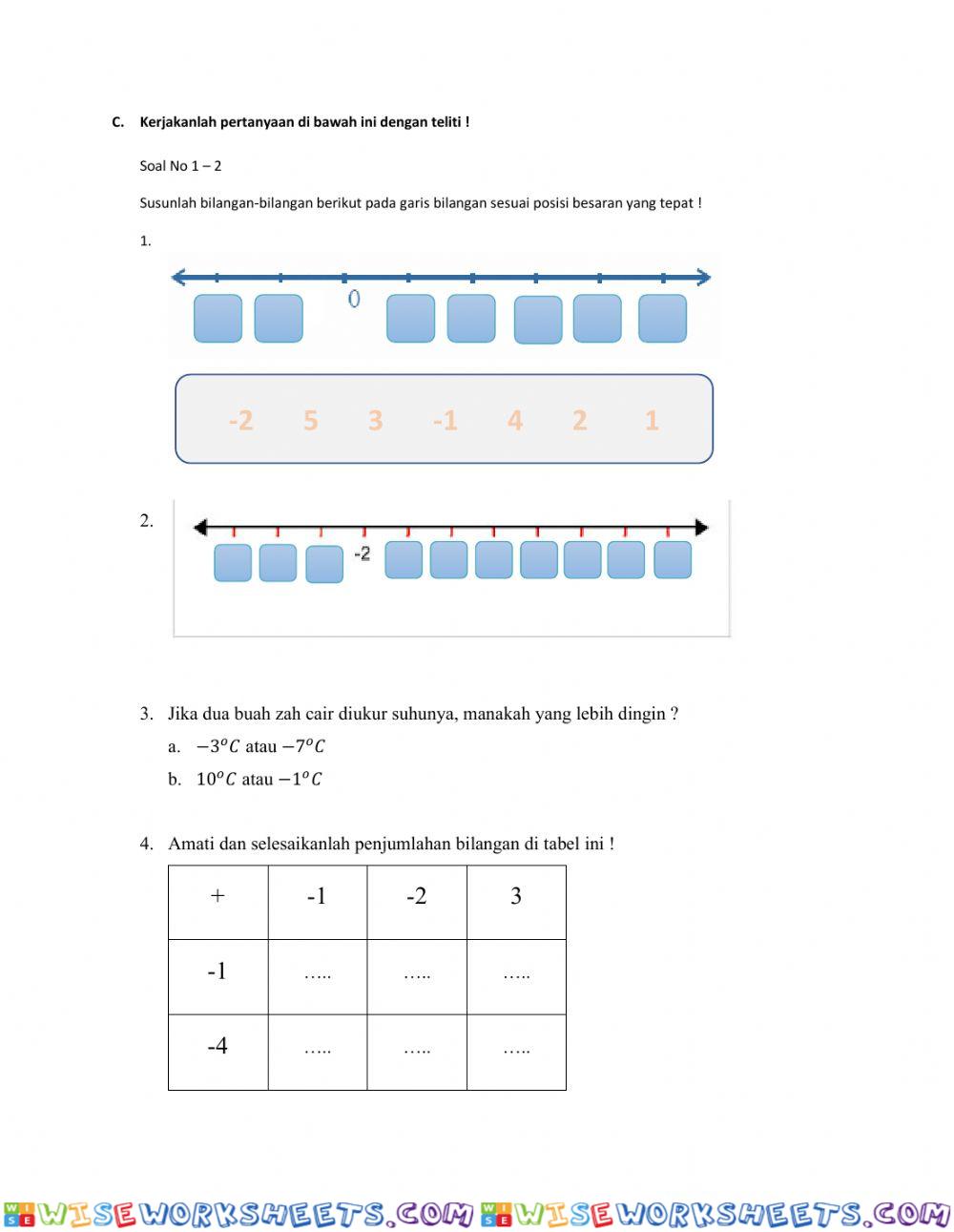 worksheet