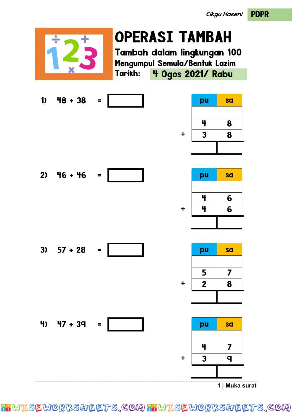 Tambah Lingkungan 100-Mengumpul Semula-Set 5