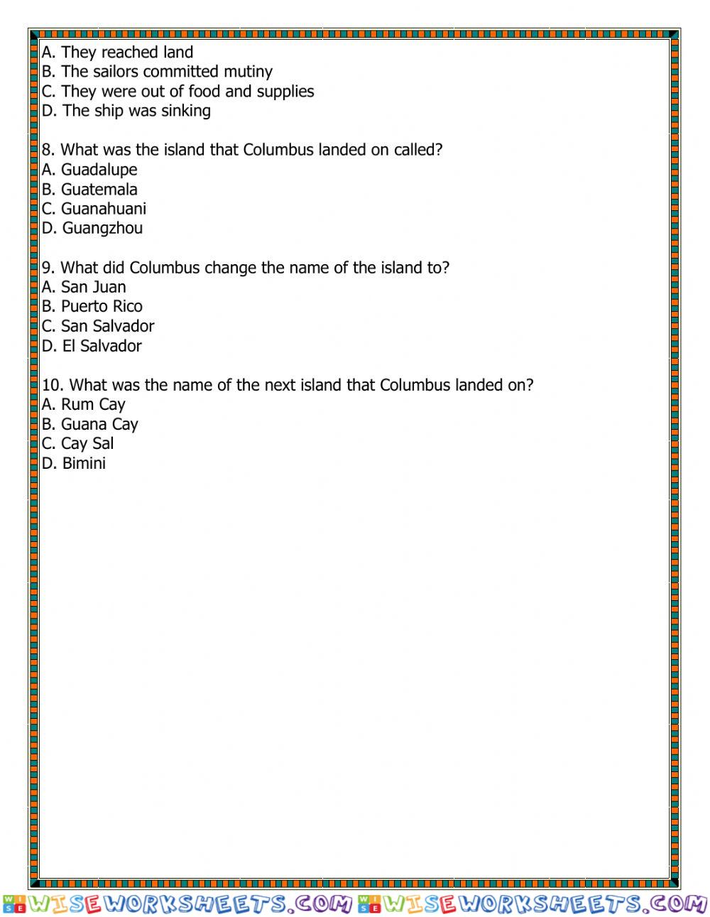 worksheet