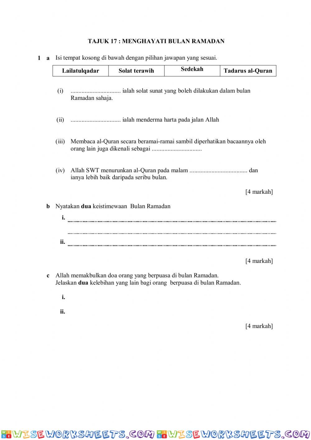 worksheet