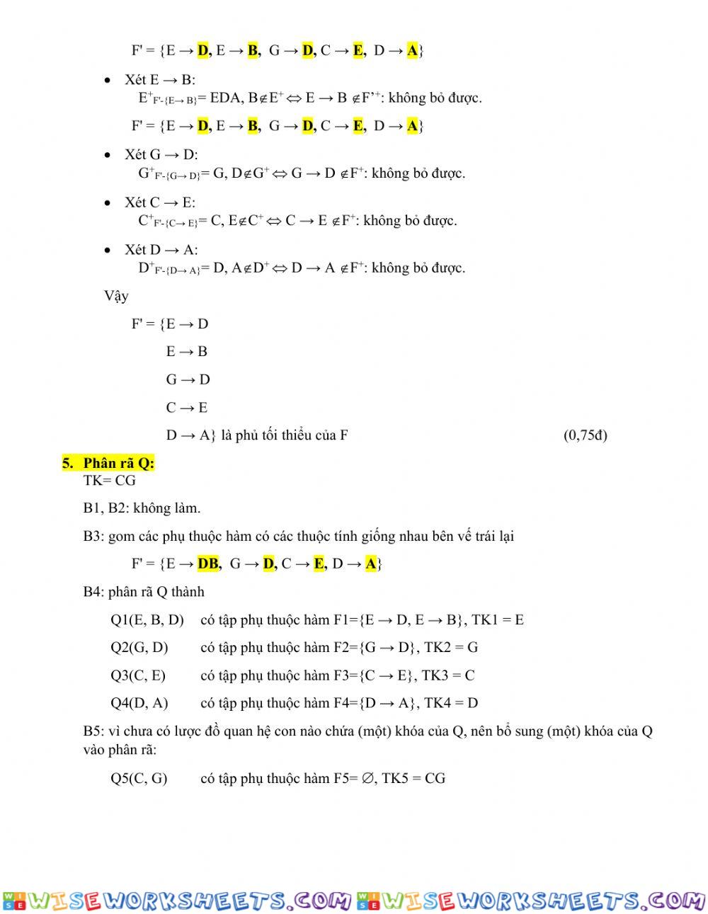 worksheet