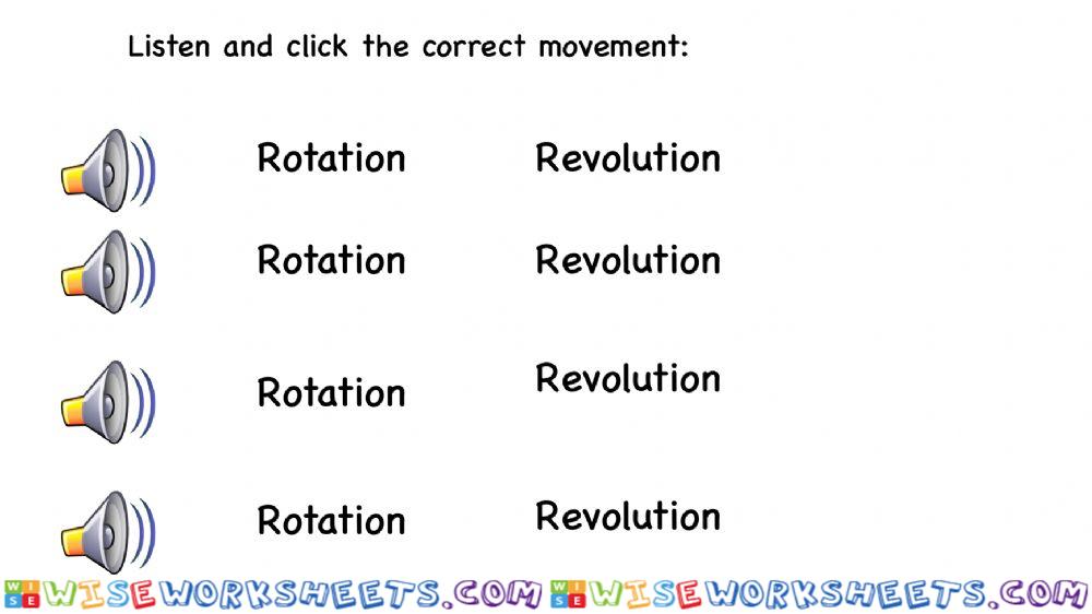 Rotation and revolution