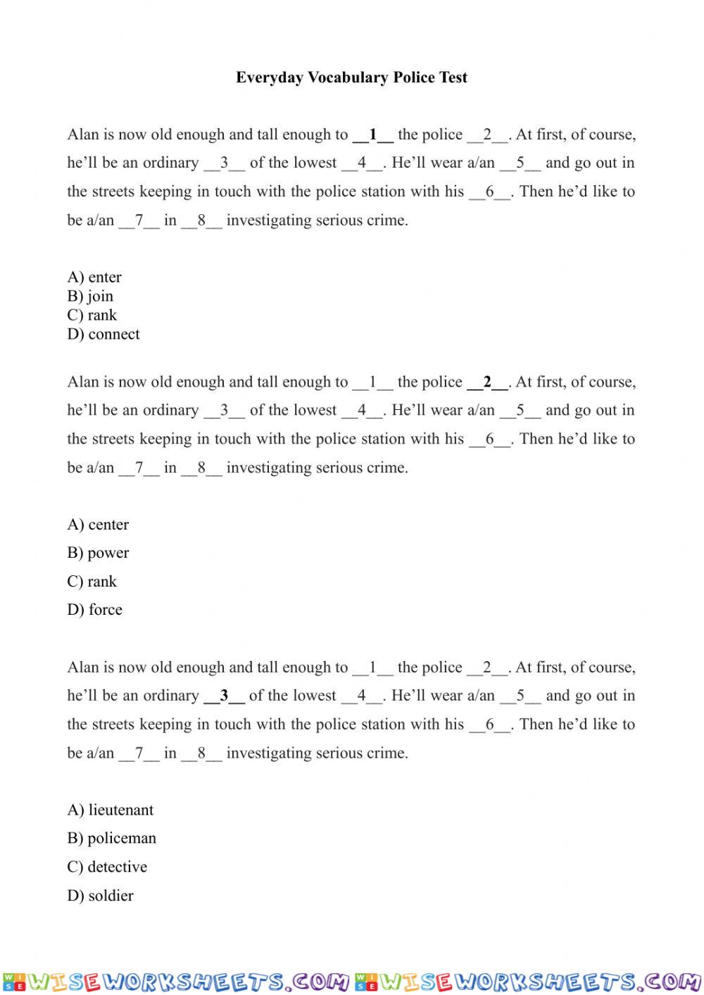 worksheet