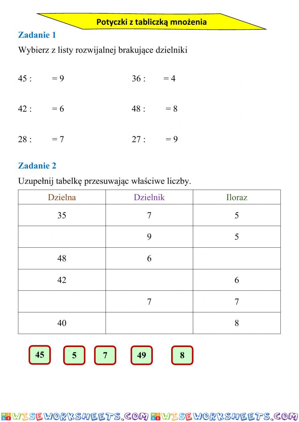 worksheet