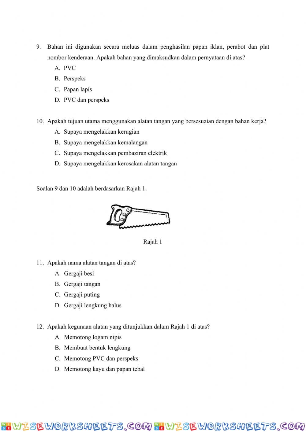 worksheet