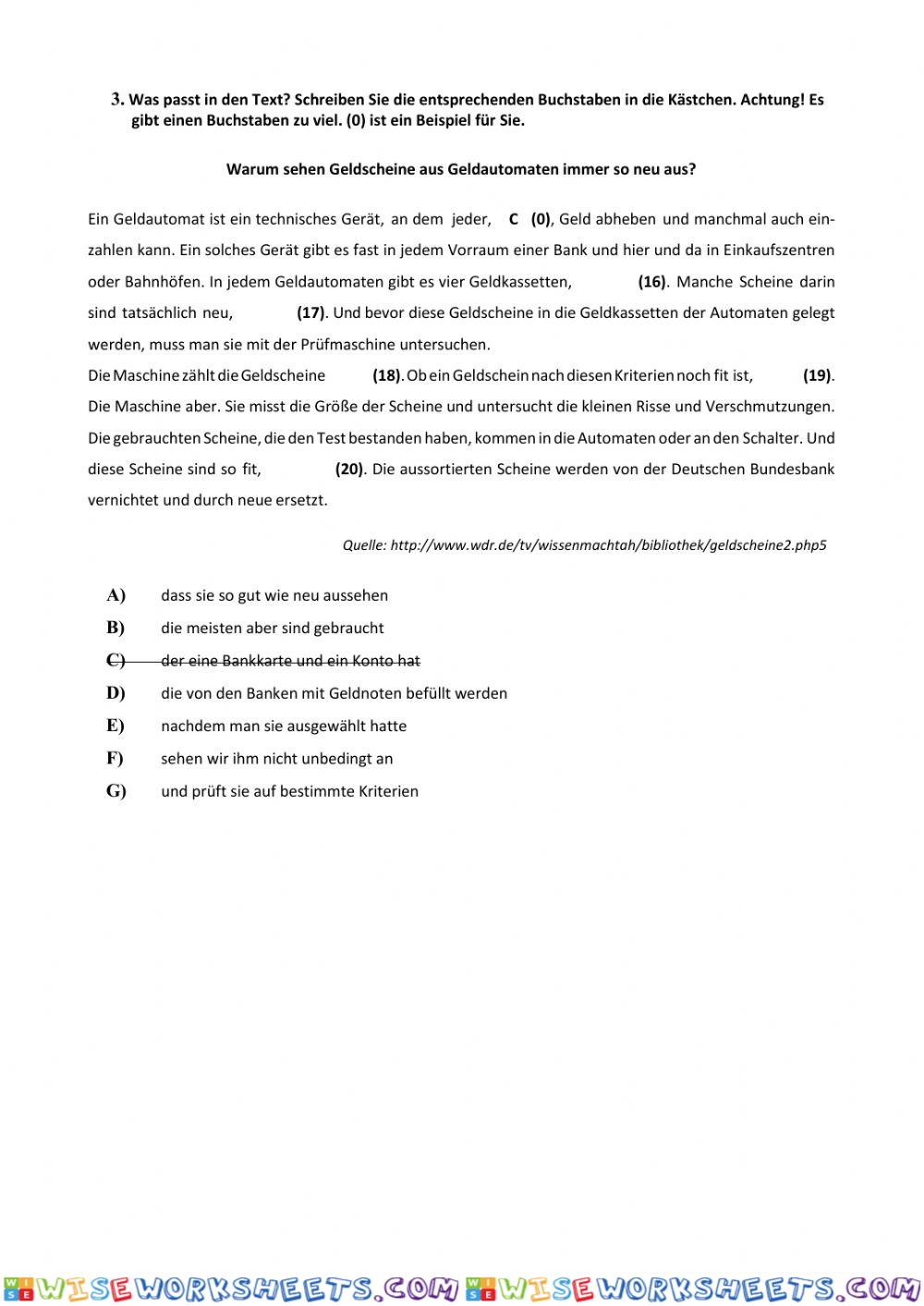 worksheet