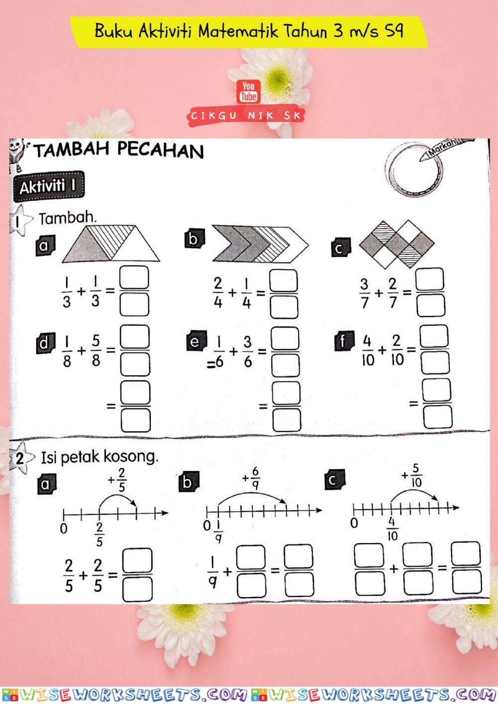 Tambah Pecahan (Matematik Tahun 3)