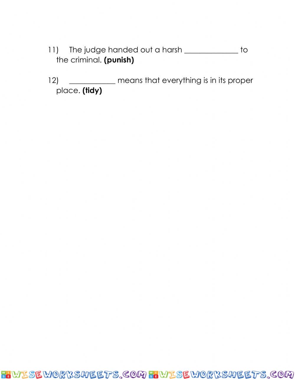 worksheet