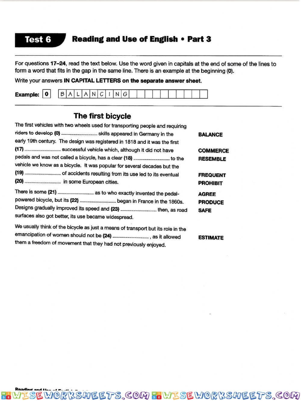 worksheet