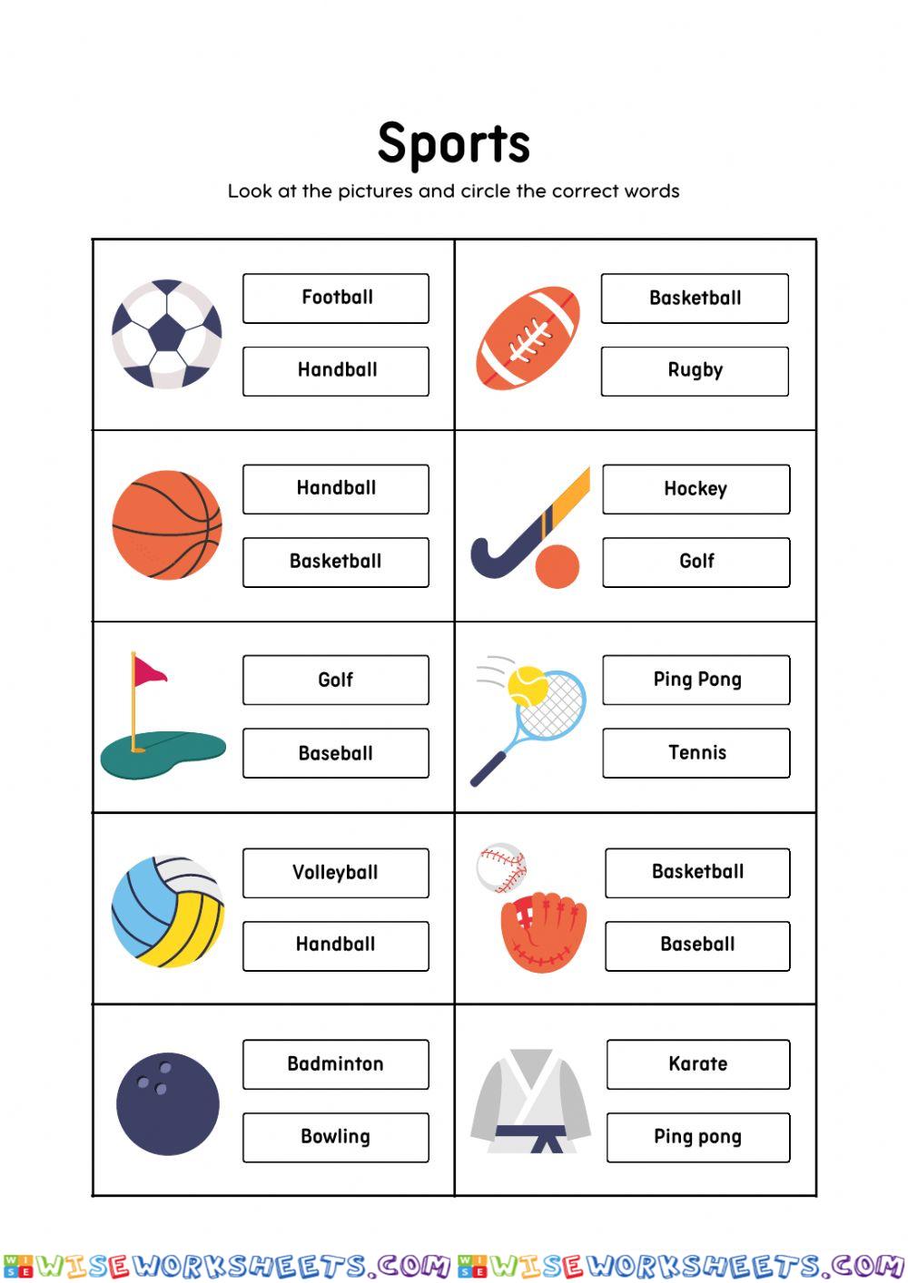 Sports Vocabulary