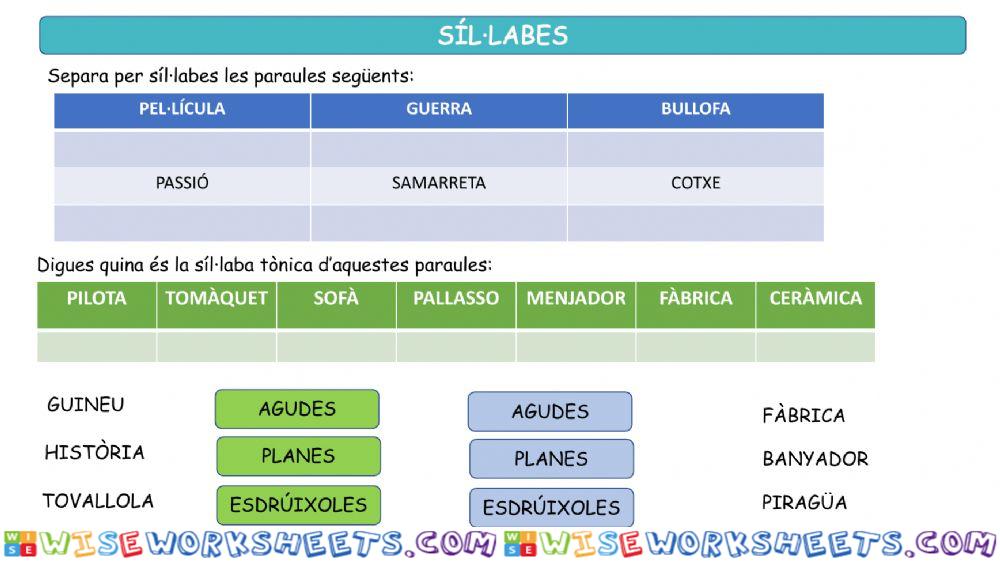 Síl·labes