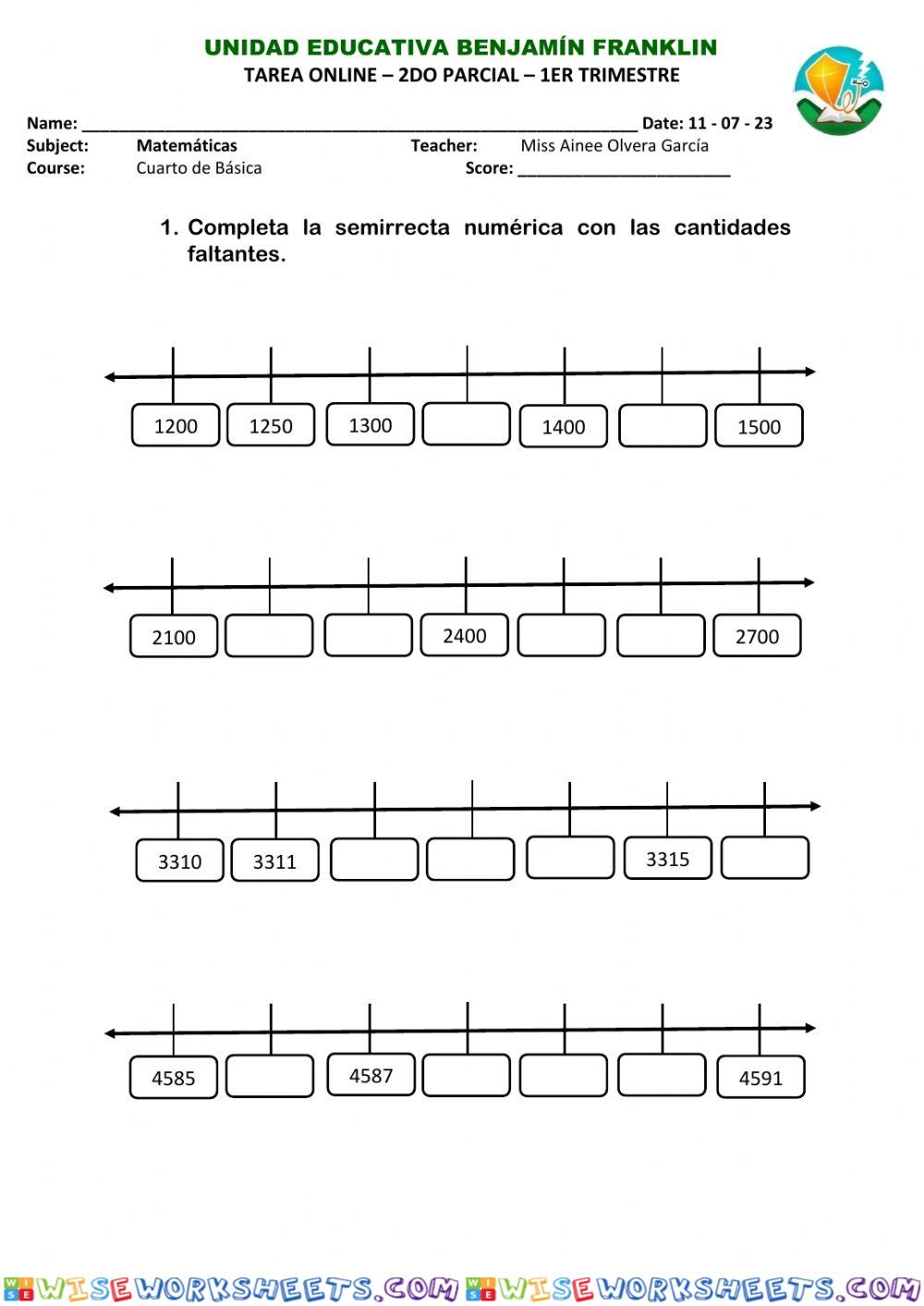 Numeros en la semirrecta