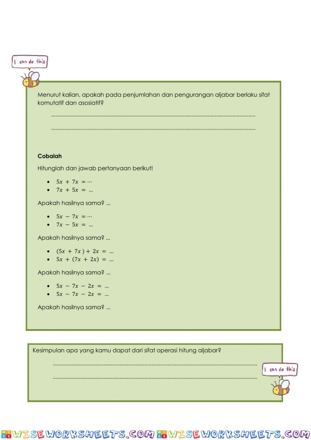 worksheet