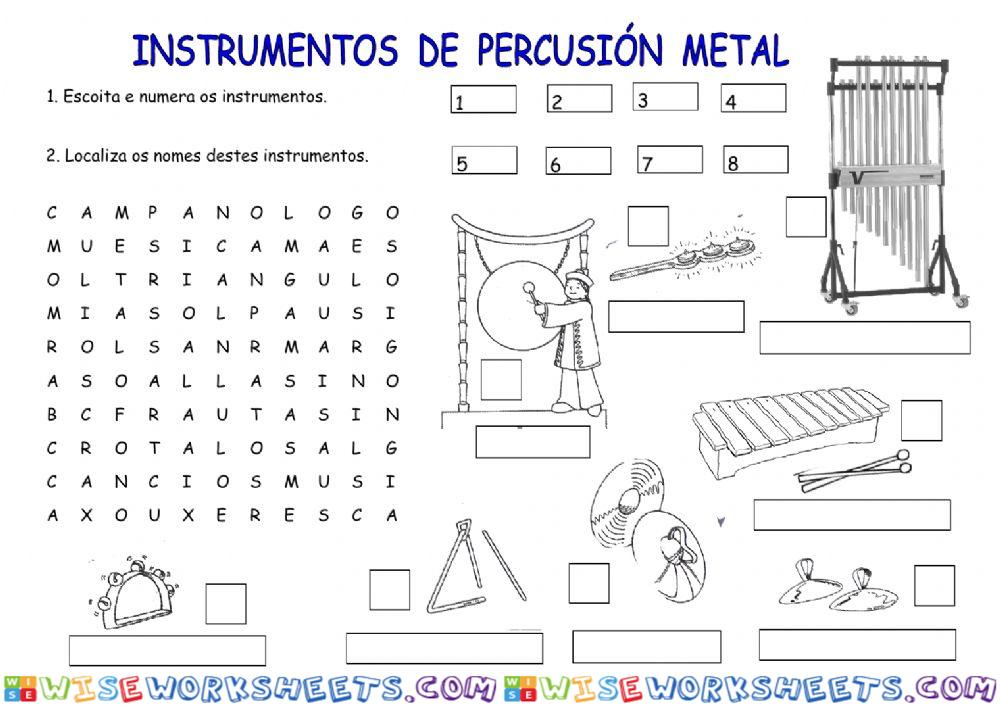 Instrumentos de percusión metal