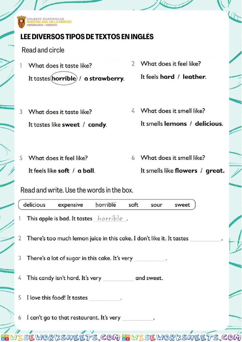 worksheet