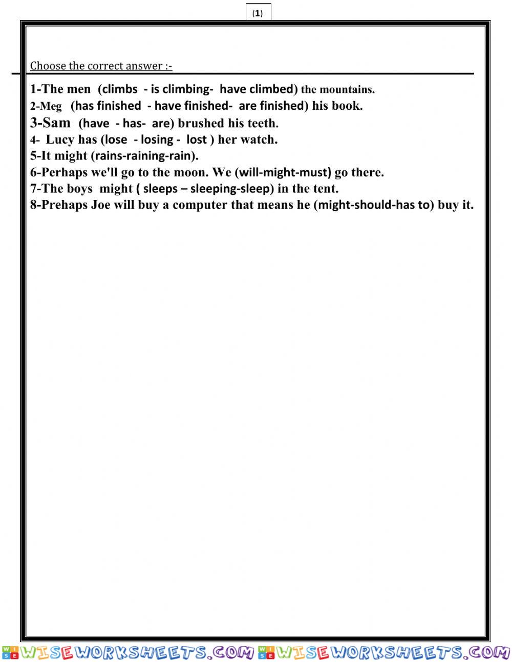 Might and present perfect