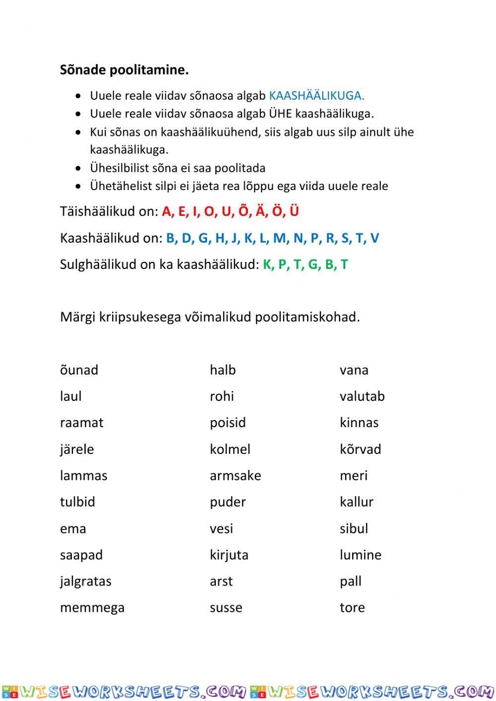 Poolitamine