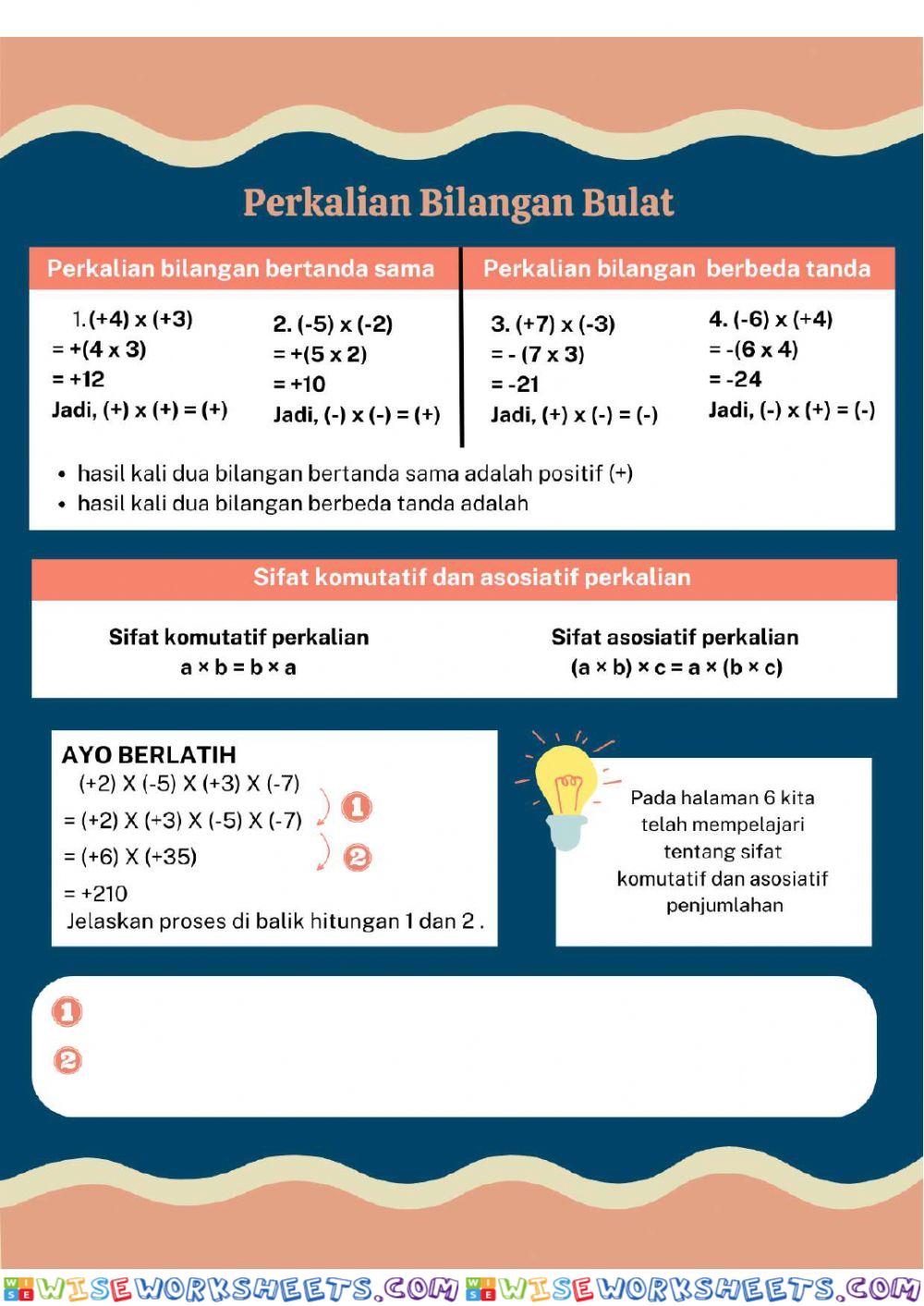 E-LKPD Bilangan Bulat 2