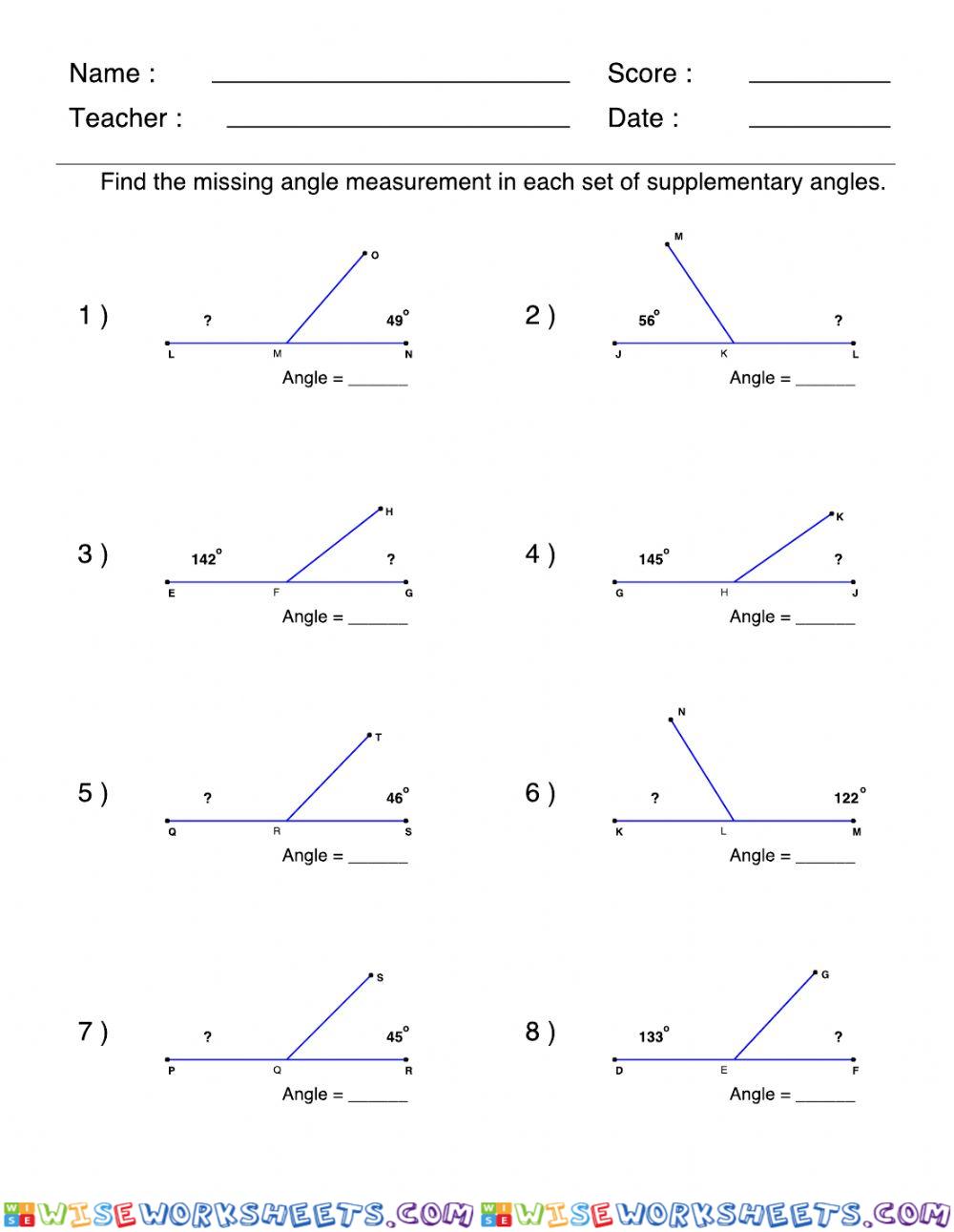 Supplementary angles