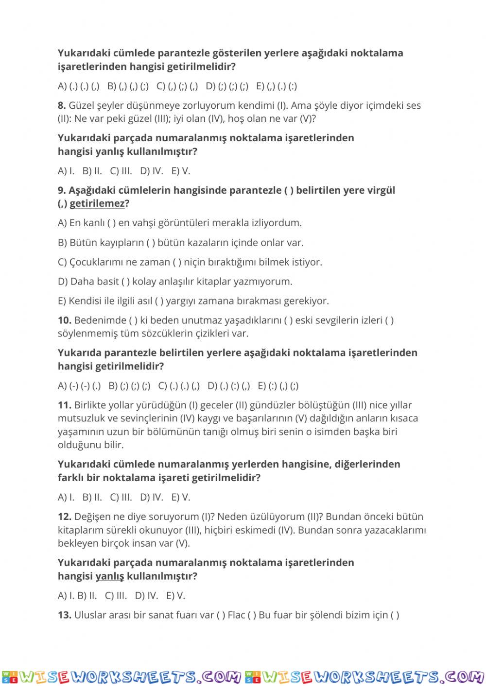 worksheet