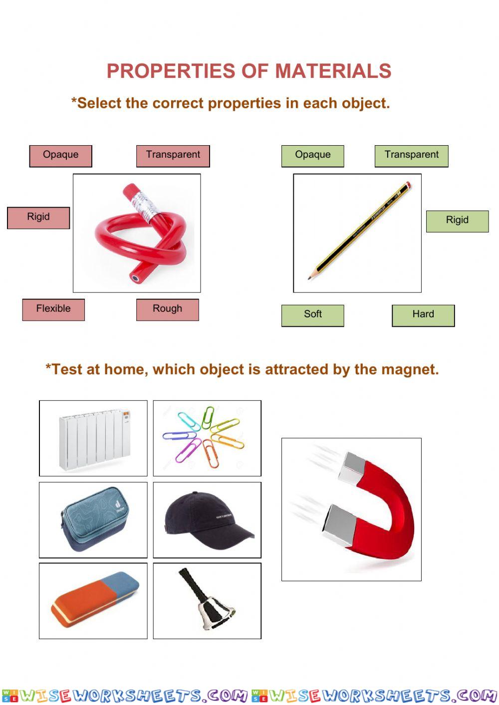 Properties of materials