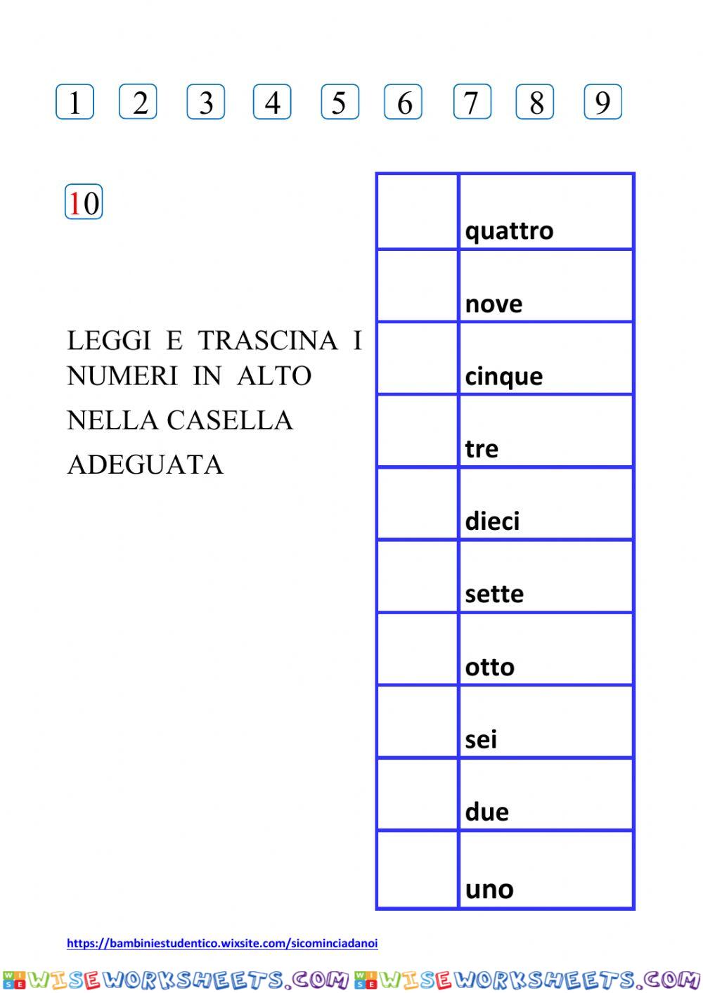 Numeri (0..10) lettura