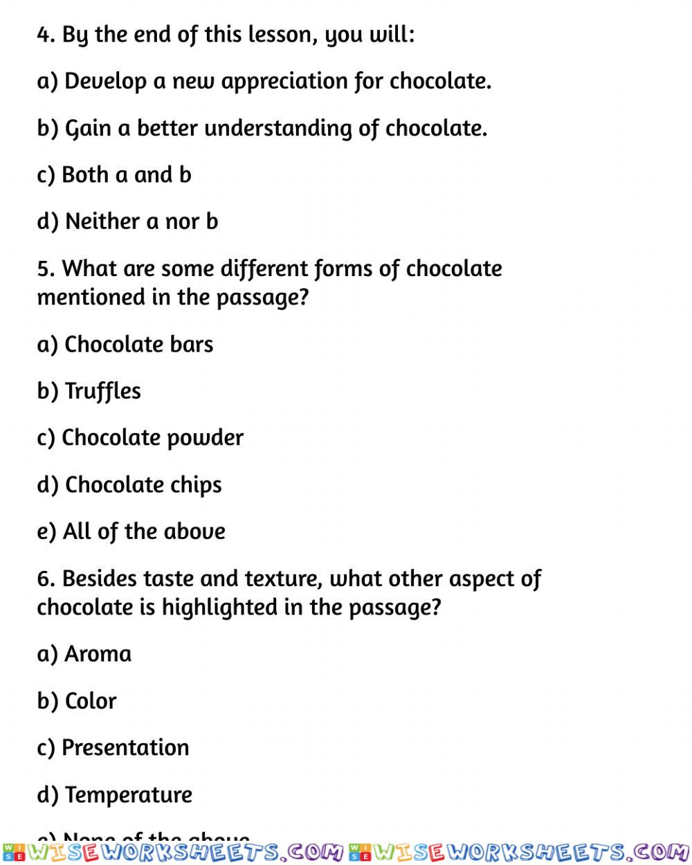 worksheet